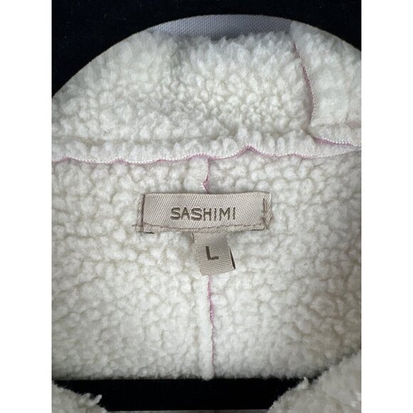 Sashimi Sherpa-Lined Pink Hooded Jacket L - Picture 4 of 5